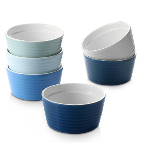 Dowan 8 Oz. Ceramic Round Ramekin (set Of 6) Wayfair